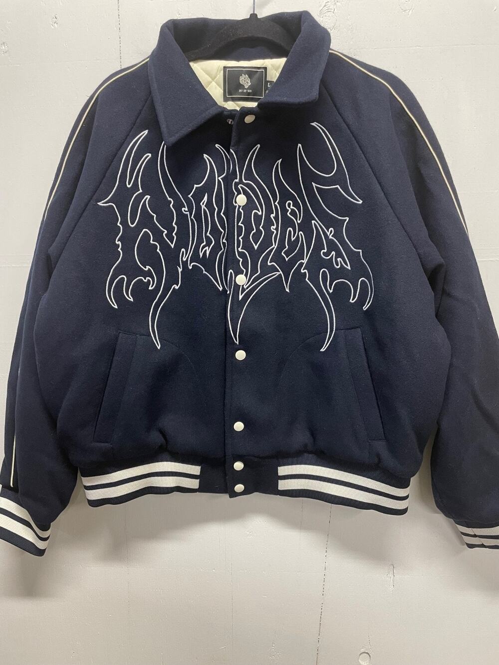 Darc Sport Wolves Club Letterman Thick Jacket Size Large Blue New With Tags